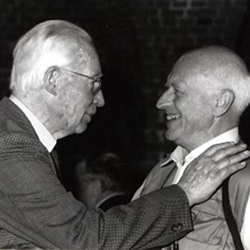 Raoul Servais and Henri Storck, at the left, film pioneer and also born in Ostend.